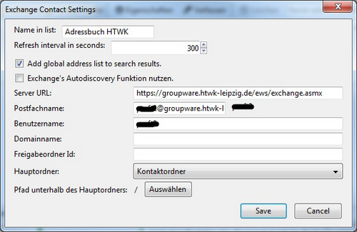 Screenshot Exchange Contant Setting speichern