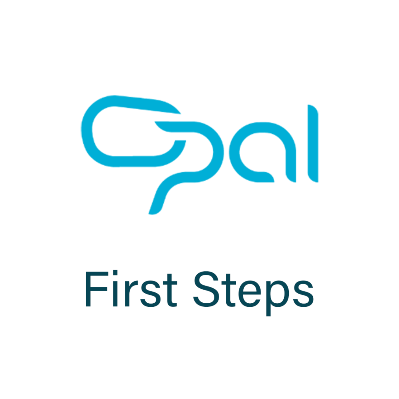 The Opal symbol with the words "First Steps" beneath.