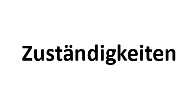Schriftzug: Zuständigkeiten Zur Seite Zuständigkeiten im Überblick