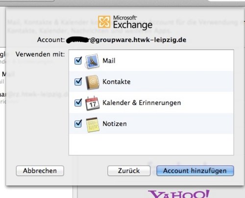 Screenshot Account hinzufügen zu den Schritten 12 bis 13.