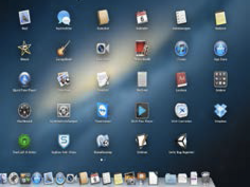 Screenshot Übersicht mit Diensten Dock, darunter Systemeinstellungen.