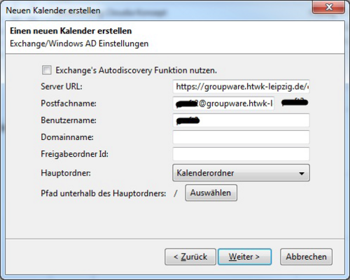 Screenshot Kalenderordner hinzufügen zu den Schritten 7 bis 8.