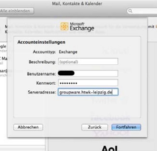 Screenshot Accouneinstellungen zu den Schritten 8 bis 9.