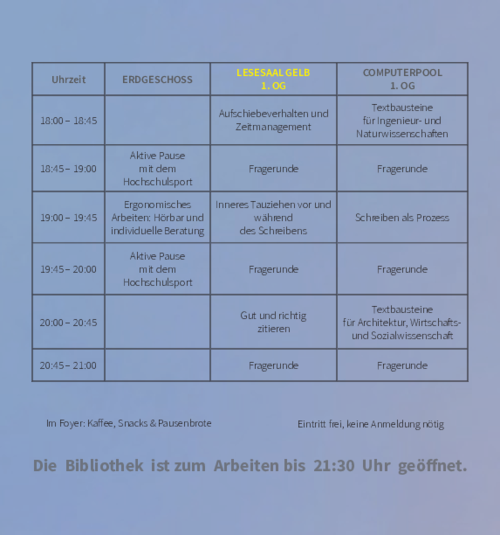 Programm der Veranstaltung