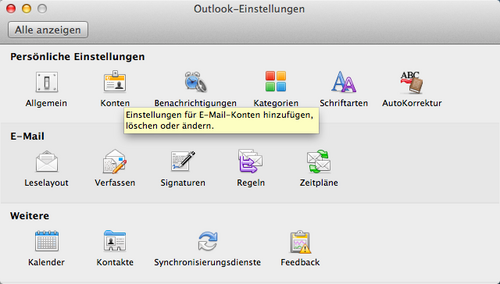 Screenshot Outlook-Einstellungen zu dem Schritt 4