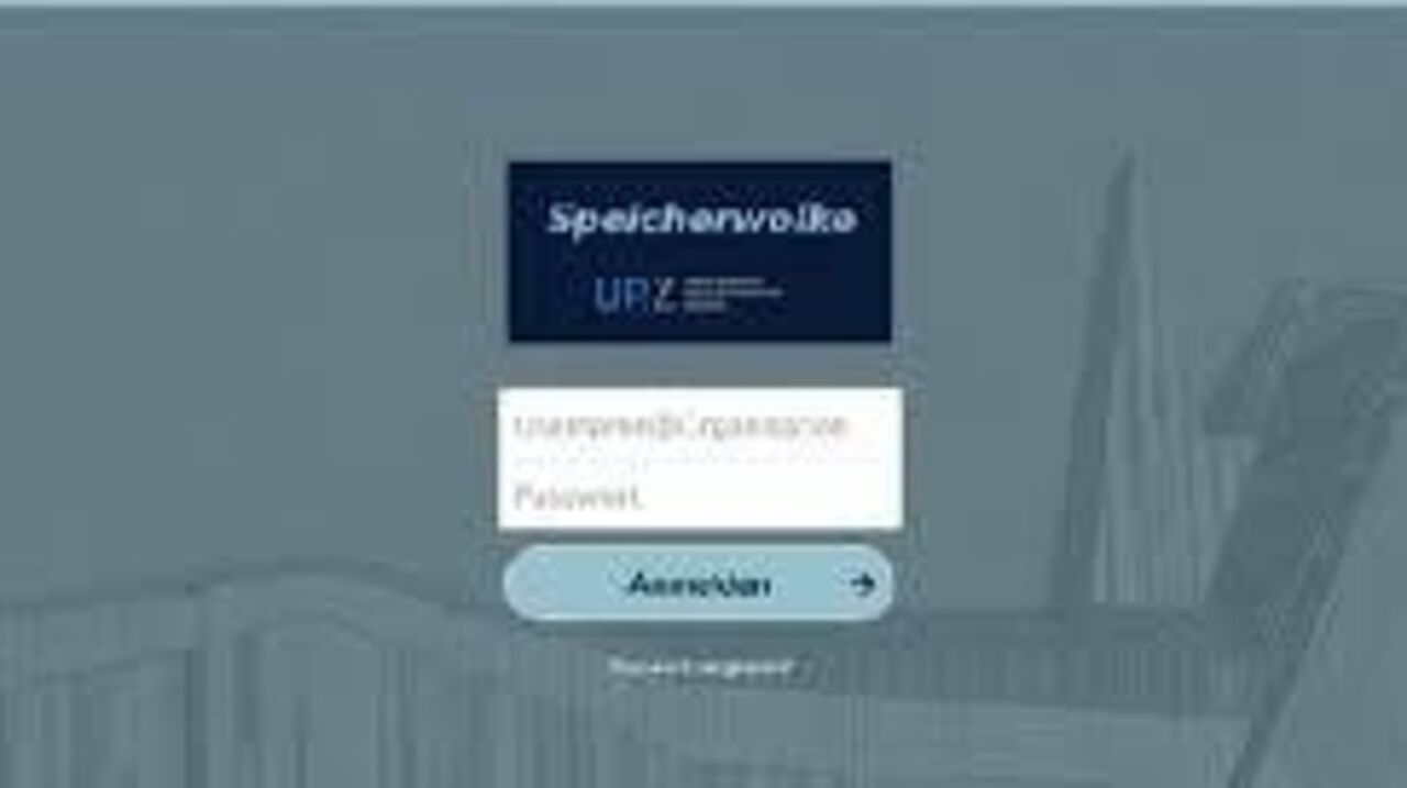 Screenshot der Anmeldeseite von der Speicherwolke Uni Leipzig