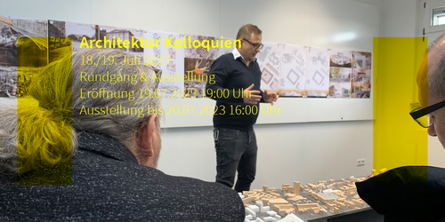 Architekturkolloquien Wintersemester 23/24 Architekturkolloquien Wintersemester 23/24