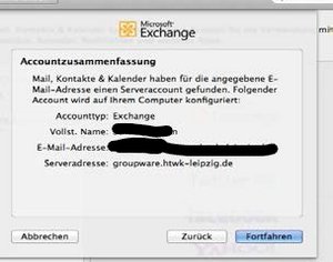 Screenshot Accountzusammenfassung zu den Schritt 10 bis 11.