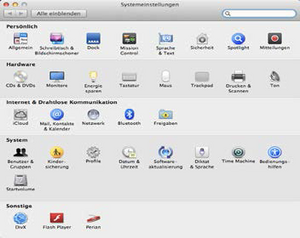 Screenshot Systemeinstellung zu Schritt 3.