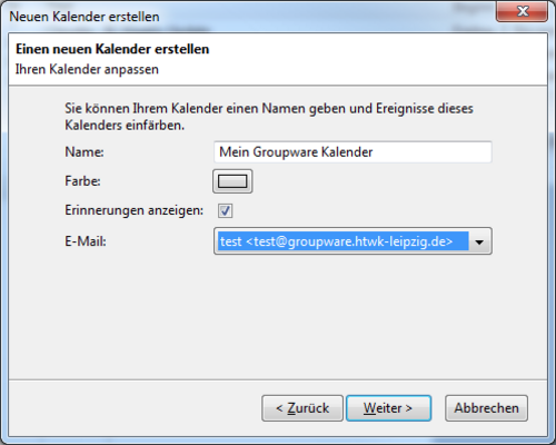 Screenshot Kalender anpassen zu Schritt 4.