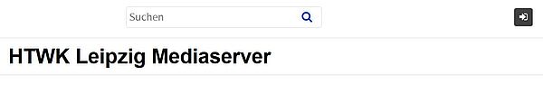Die Überschrift der Mediaserver Webseite "HTWK Leipzig Mediaserver" wird gezeigt