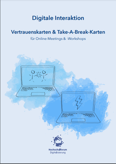 Titelblatt "Digitale Interaktion - Vertrauenskarten & Take-a-break-Karten für Online Meetings & Workshops"